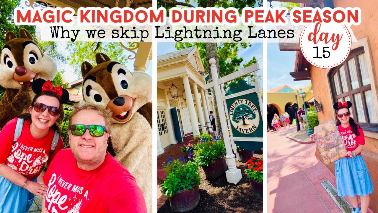 MAGIC KINGDOM Peak Season | Why We Skip Lightening Lanes | Liberty Tree Tavern | Scavenger Hunt