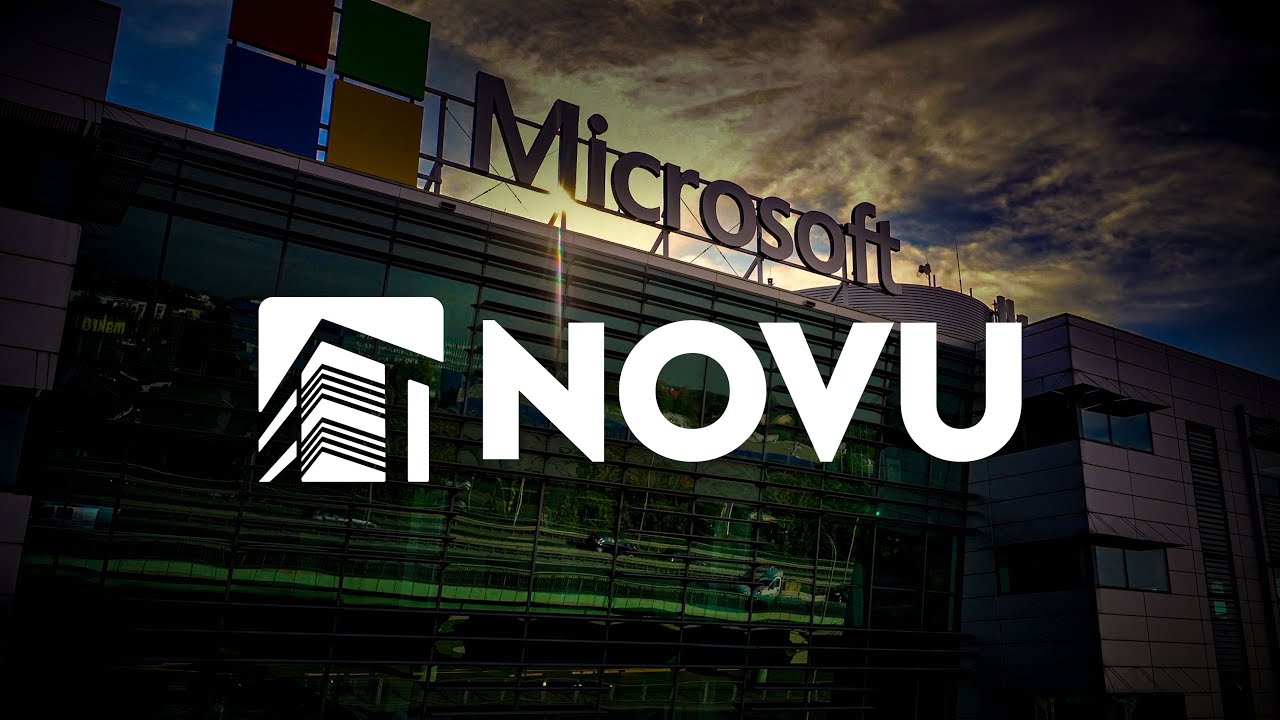 Prezentacja Budynku Microsoft 4K DRONE video of the NOVU office building