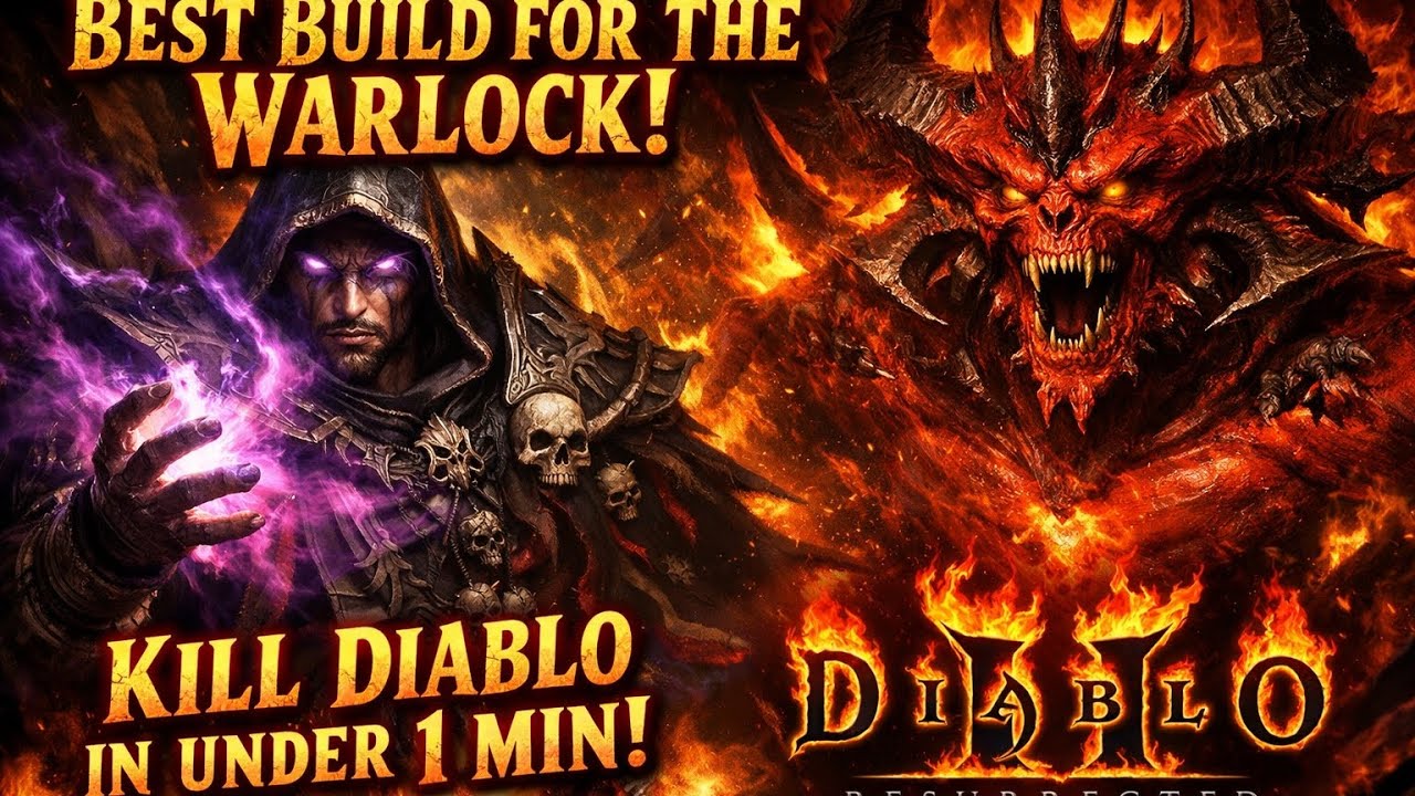 СЛОМАННЫЙ билд для чернокнижника?! Diablo уничтожает всех за 1 минуту | D2R