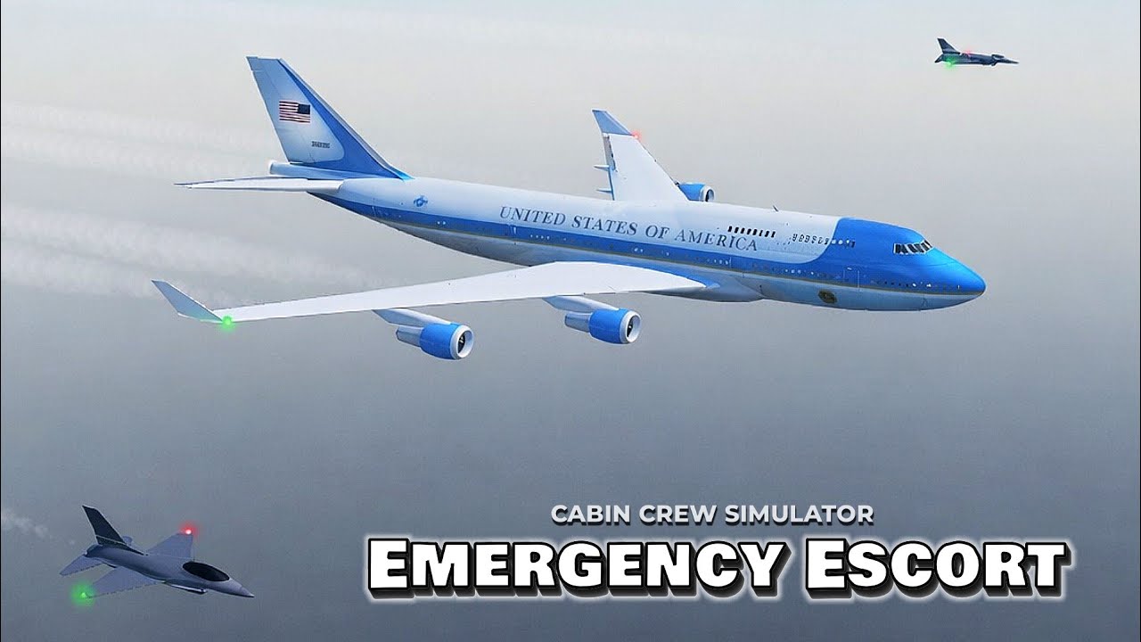Roblox Cabin Crew Simulator - Air Force One Emergency! Electric Failure Mig Flight | Boeing 747-300