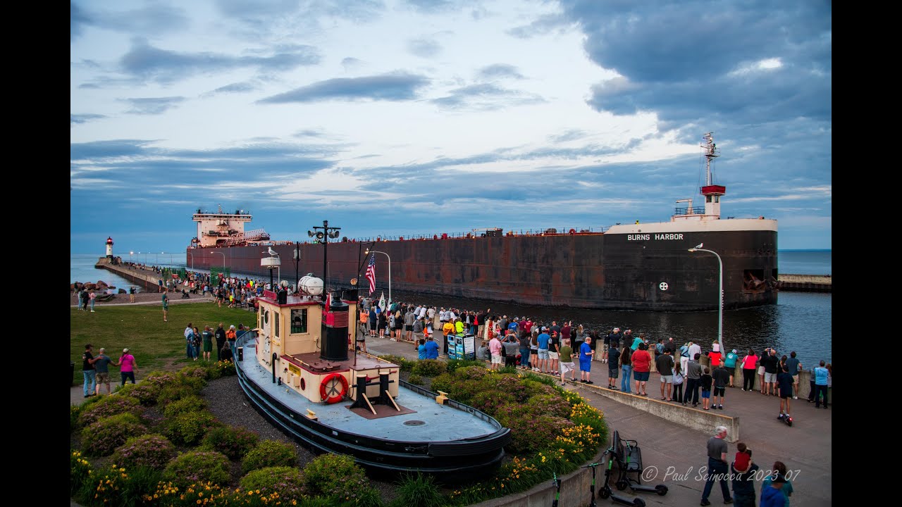 A rare arrival indeed! The Burns Harbor coming in to Duluth for Ore at CN! Used to be unheard of!