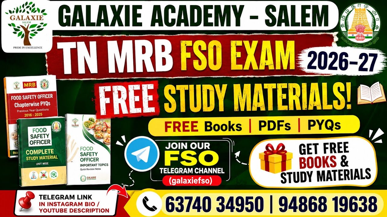 TN MRB FSO Free books/ materials 2026-27| Join in our Telegram group 