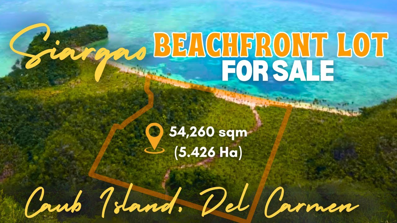 Beachfront Lot for Sale &ndash; Caub Island, Del Carmen, Siargao | 54,260 sqm | Near Sugba Lagoon