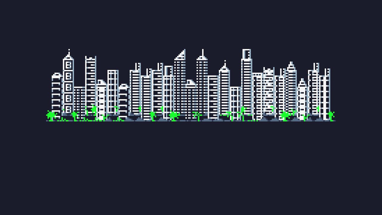 TIC-80: Procedural City 2D (80's Style)