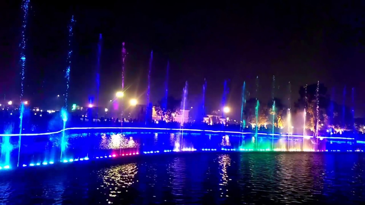 Dancing fountain on National Anthem ][ Lahore Dancing Fountains ][ Greter Iqbal Park ][ Lahore
