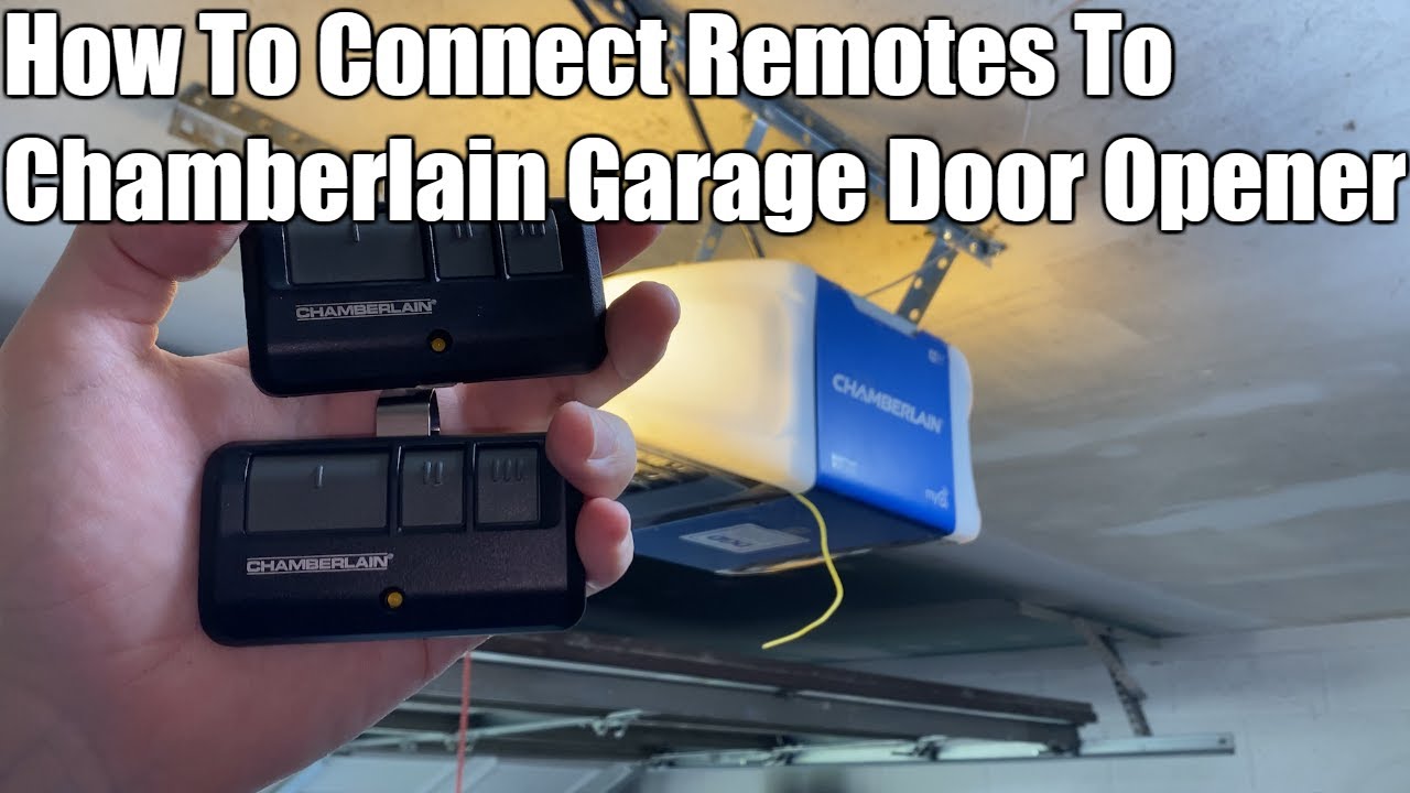 How to Connect Remotes to Chamberlain Garage Door Opener