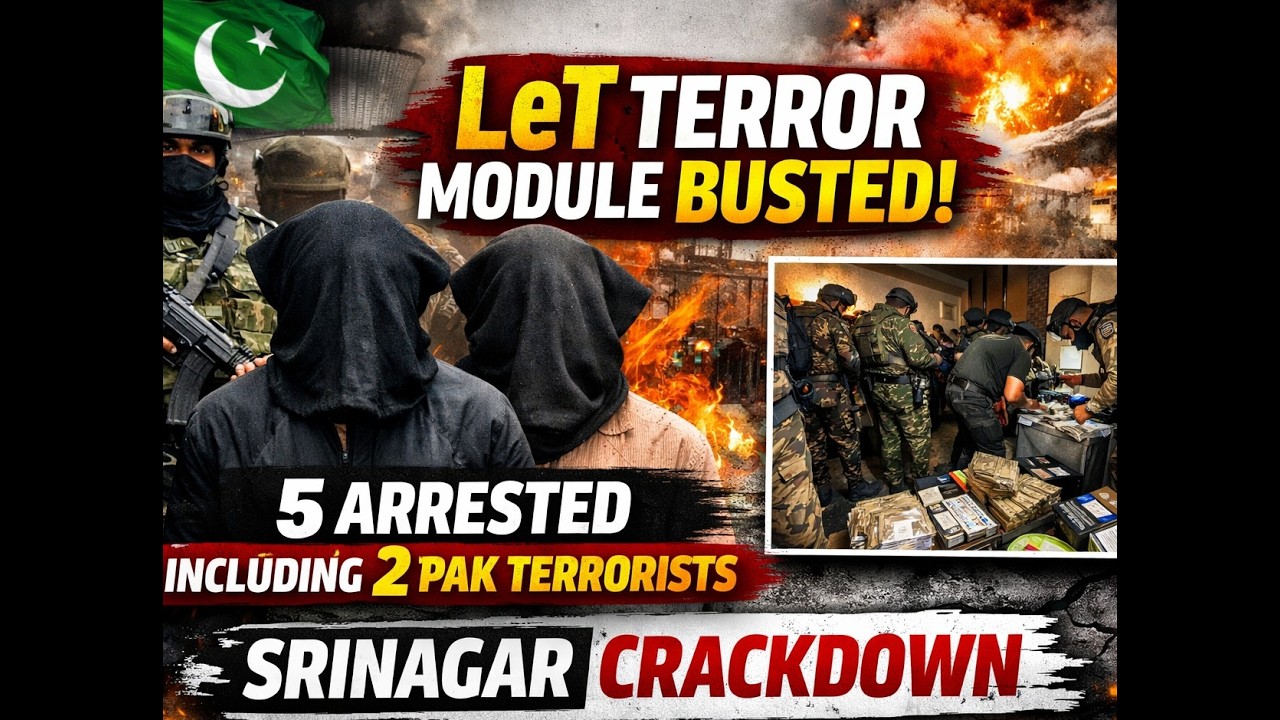 Srinagar Police Bust Major LeT Terror Module | 5 Arrested Including 2 Pakistani