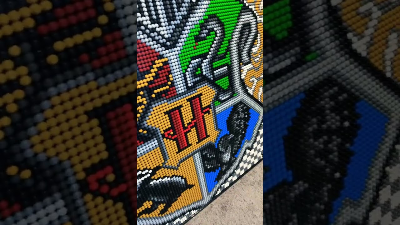 LEGO Harry Potter Hogwarts Crest alt. build made from four of the Hogwarts house crest sets #shorts