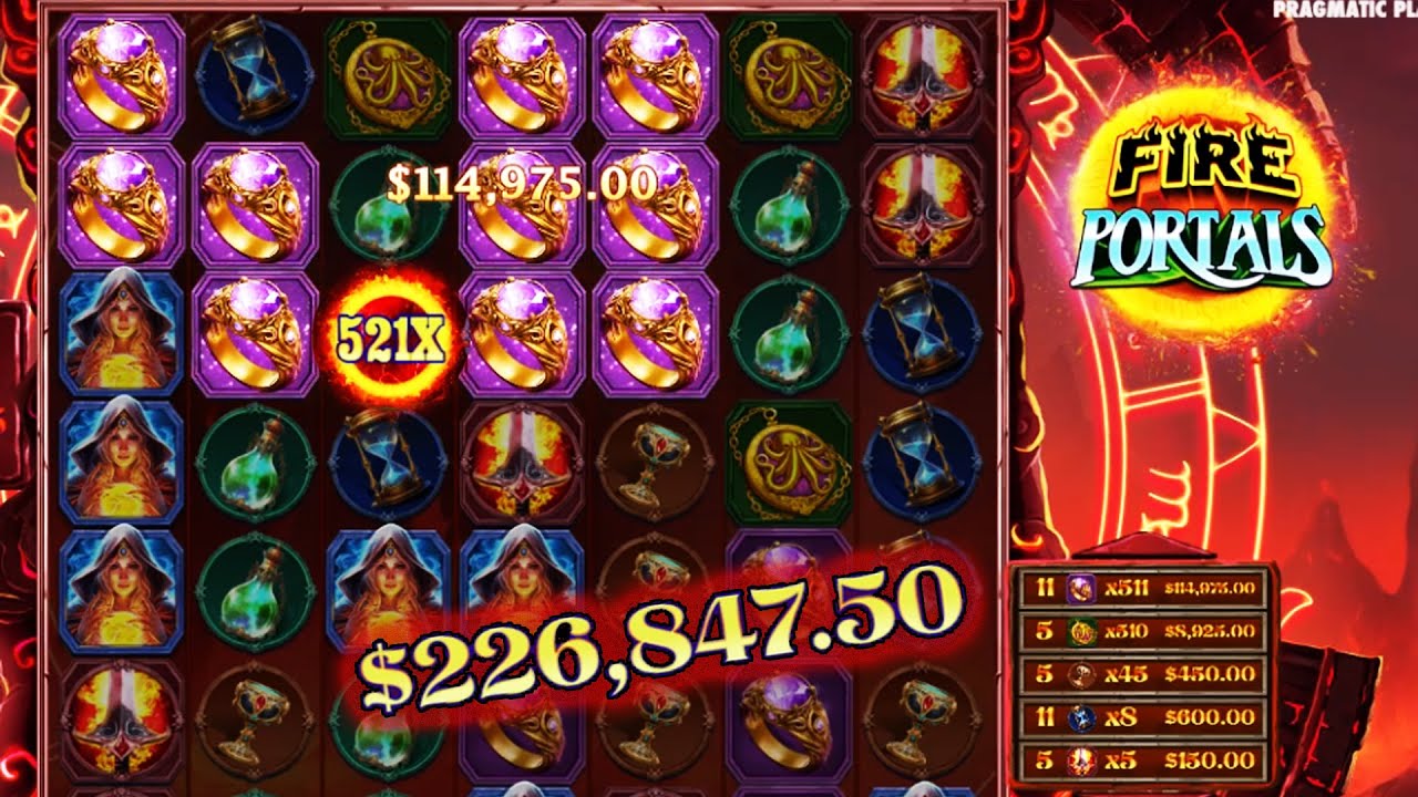 CASSINO forra FIRE PORTALS - Slot Pragmatic, mec&acirc;nica boa, multis insanos e forra boa! 521x no combo