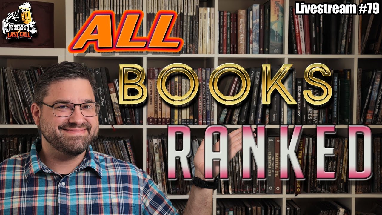 ALL BOOKS RANKED - Rating my entire TTRPG collection at lightning speed! - Livestream #79