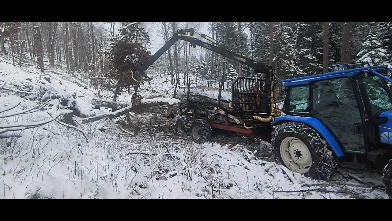 Vedkörning med NH TL90 och Weimer RDM12 vagn