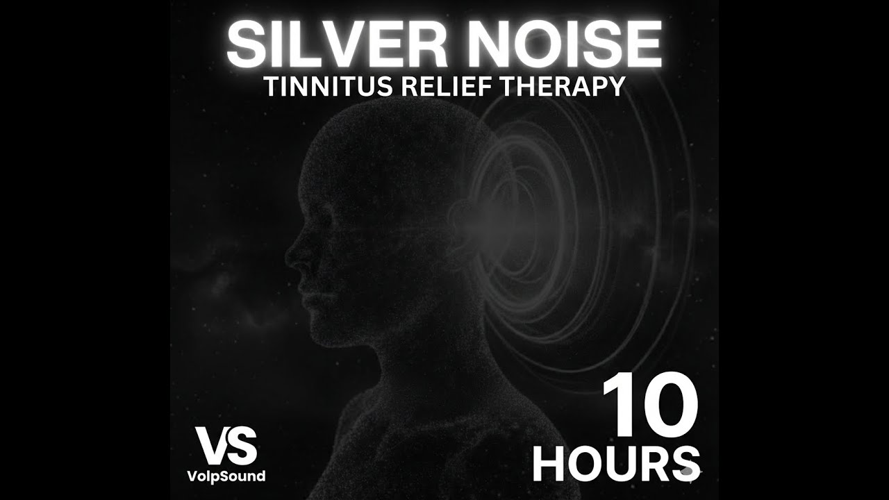 SILVER NOISE (Pantalla Negra) 10 HORAS | Alivio Tinnitus: Inicio Suave y Descanso Mental