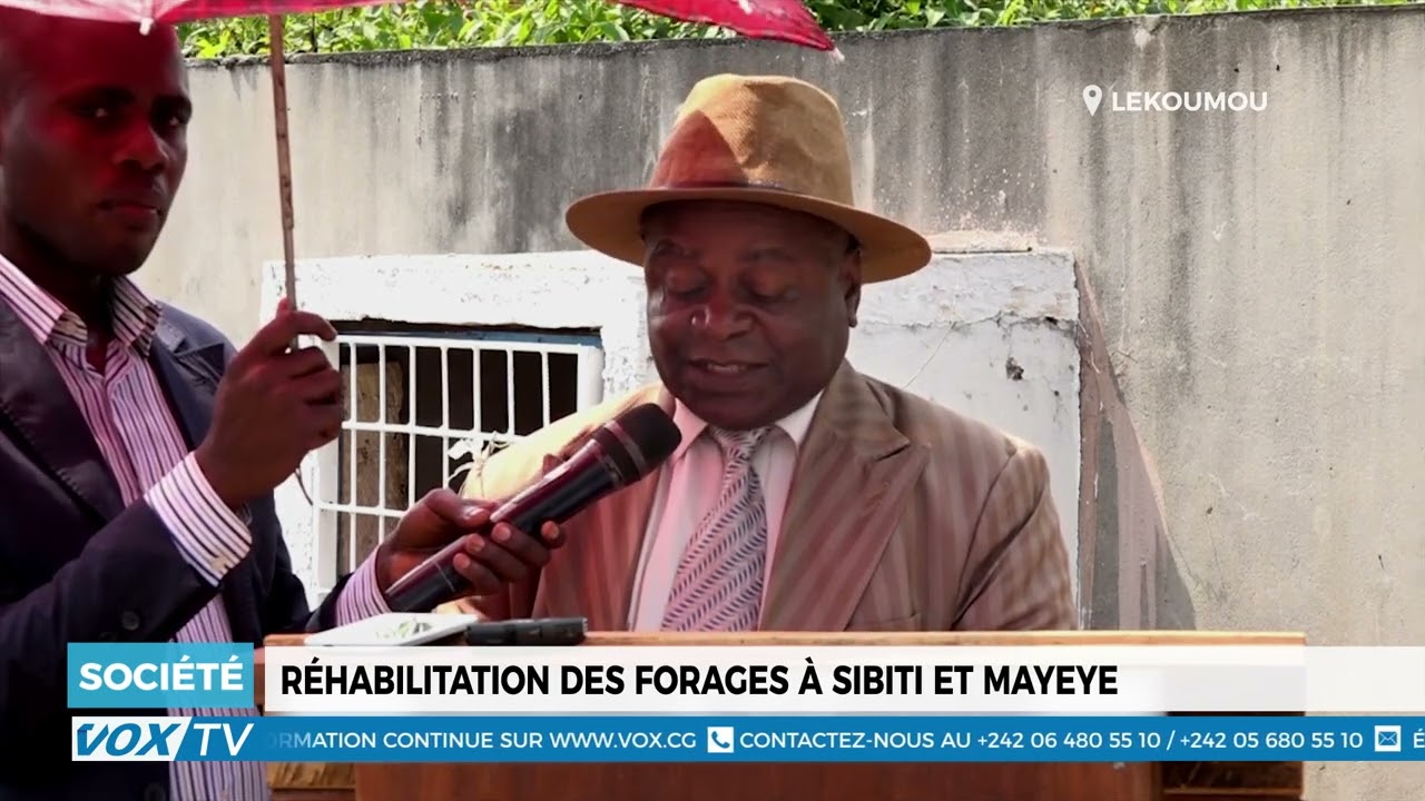 Réhabilitation des forages à Sibiti et Mayeye.