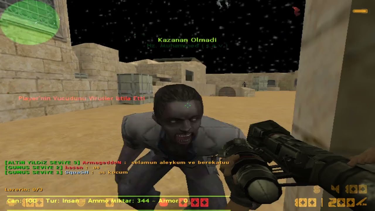 Counter Strike 1.6 Zombi Plague #8 (Manyak Lazer Zombi Plague Server)