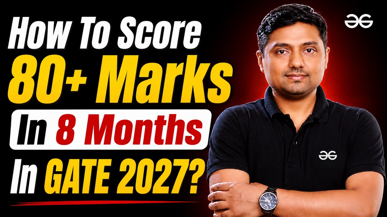 How To Score 80+ Marks In 8 Months In GATE 2027 | GATE 2027 ECE/EE Preparation