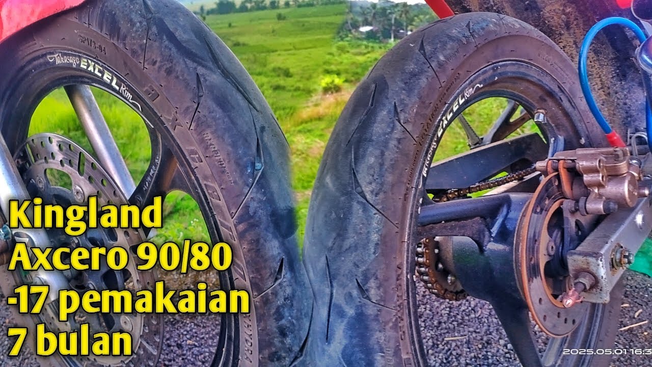 Ban kingland Axcero 90/80-17  pemakaian 7 bulan