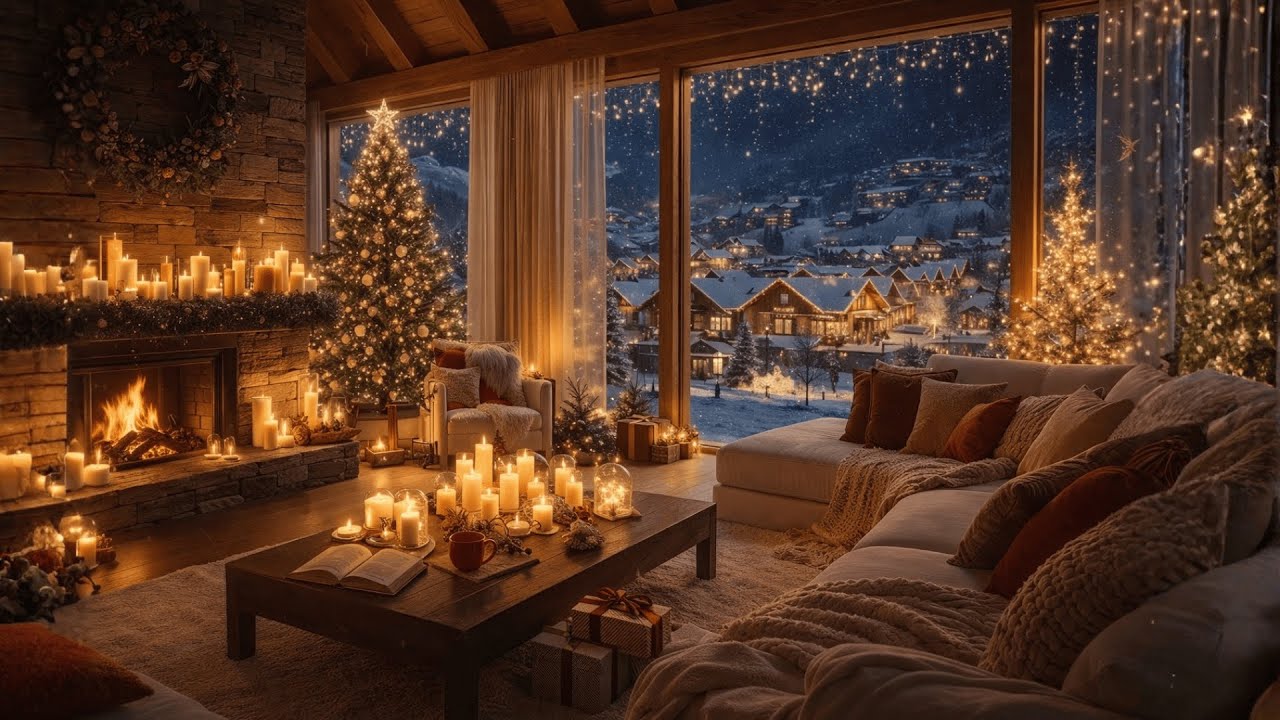 Christmas Music with Fireplace 🔥 Relaxing Christmas Music For Stress Relief 🎄 Christmas Music