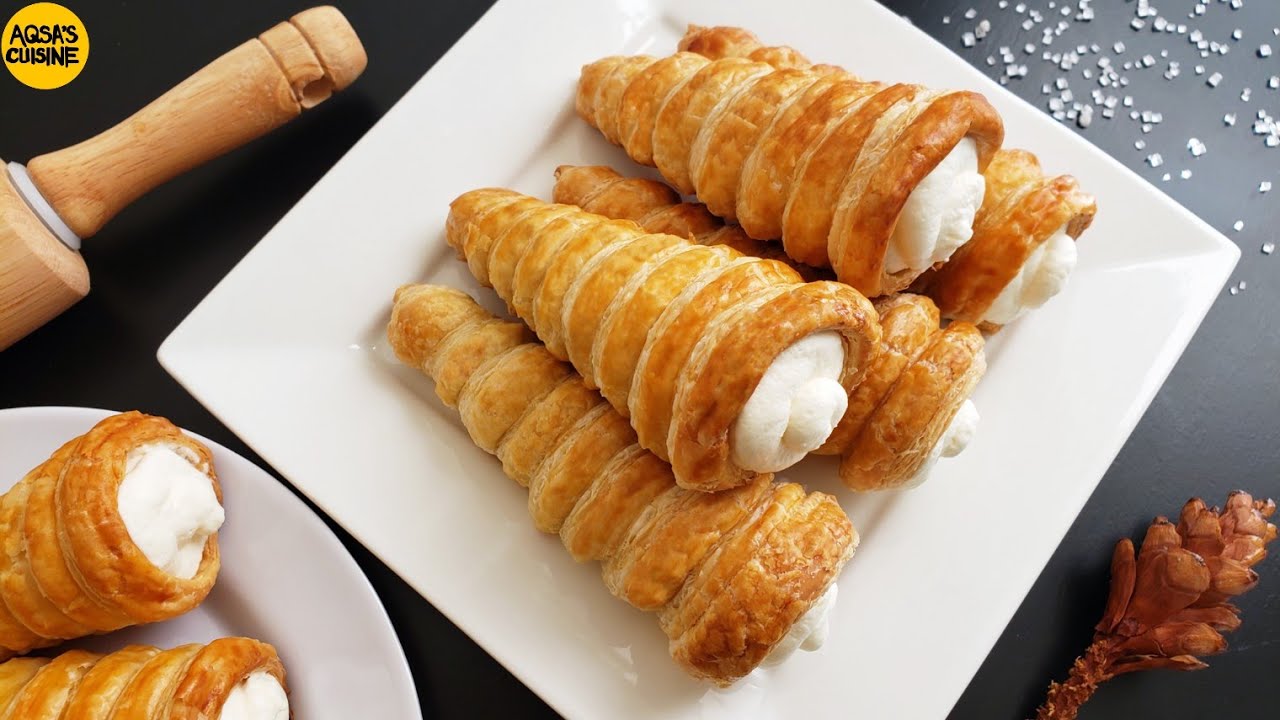 CREAM ROLL क्रीम रोल WITH & WITHOUT OVEN کریم رول RECIPE || by Aqsa's Cuisine