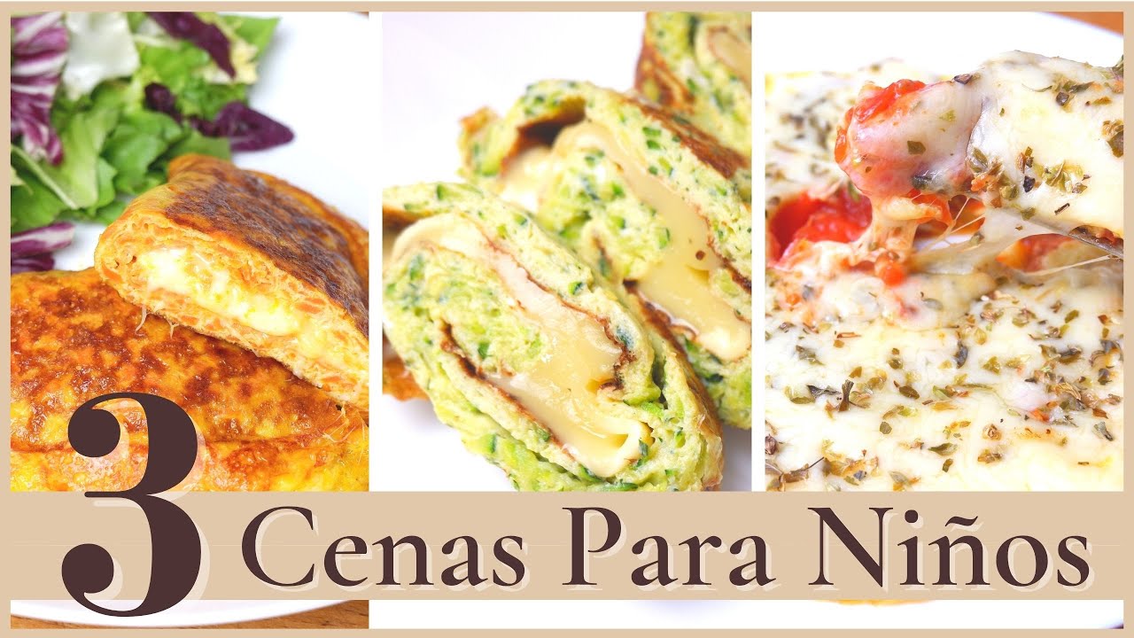 3 IDEAS de CENAS para NIÑOS 👧🏻👦🏻 SALUDABLES y FÁCILES con VERDURAS y HUEVO  🍅🥒🥕@Cris Marpo