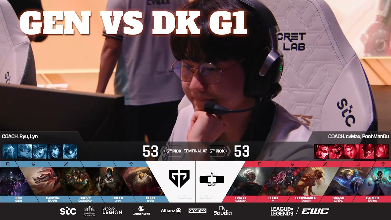 GEN vs DK Game 1 | Esports World Cup 2026 Semifinals | Gen.G vs Dplus Kia G1