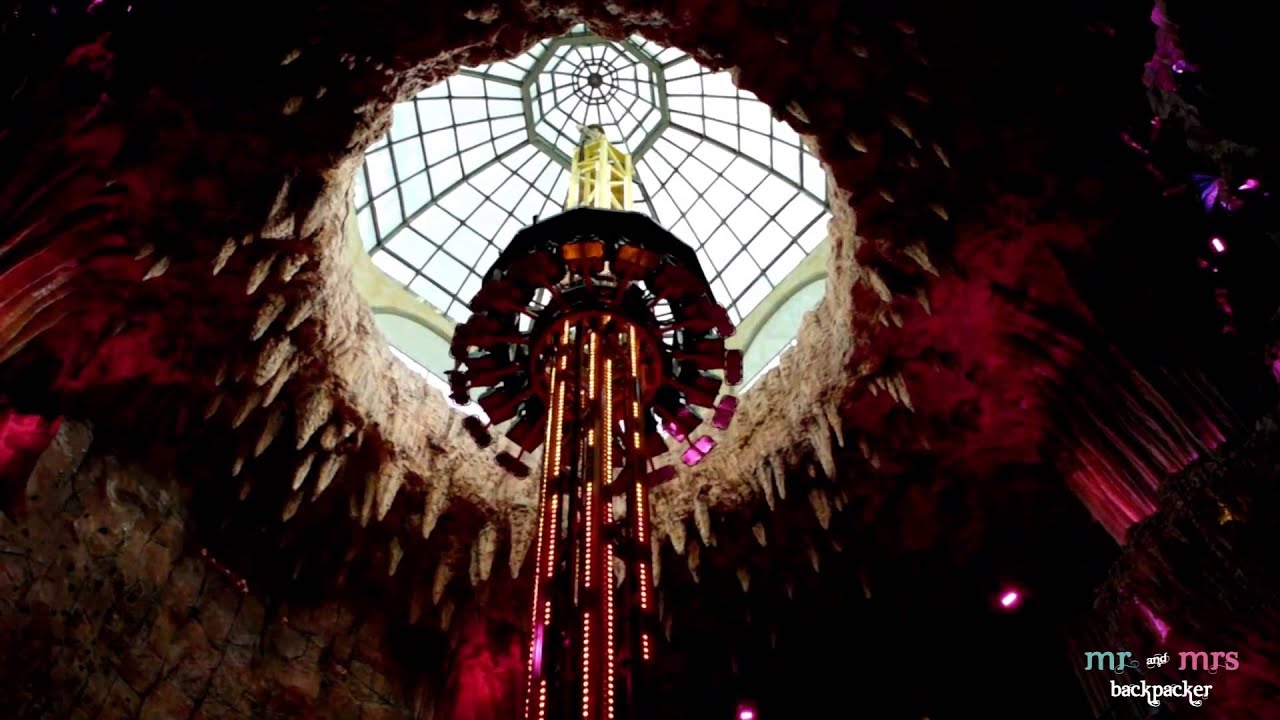 Drop Ride at Ba Na Hills Vietnam - Amusement Park inside a Mountain