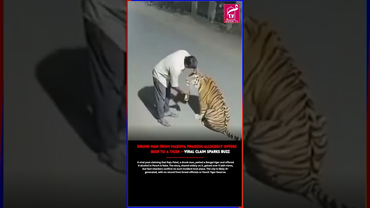 Drunk Man from Madhya Pradesh Allegedly Offers Beer to a Tiger &mdash; Viral Claim Sparks Buzz