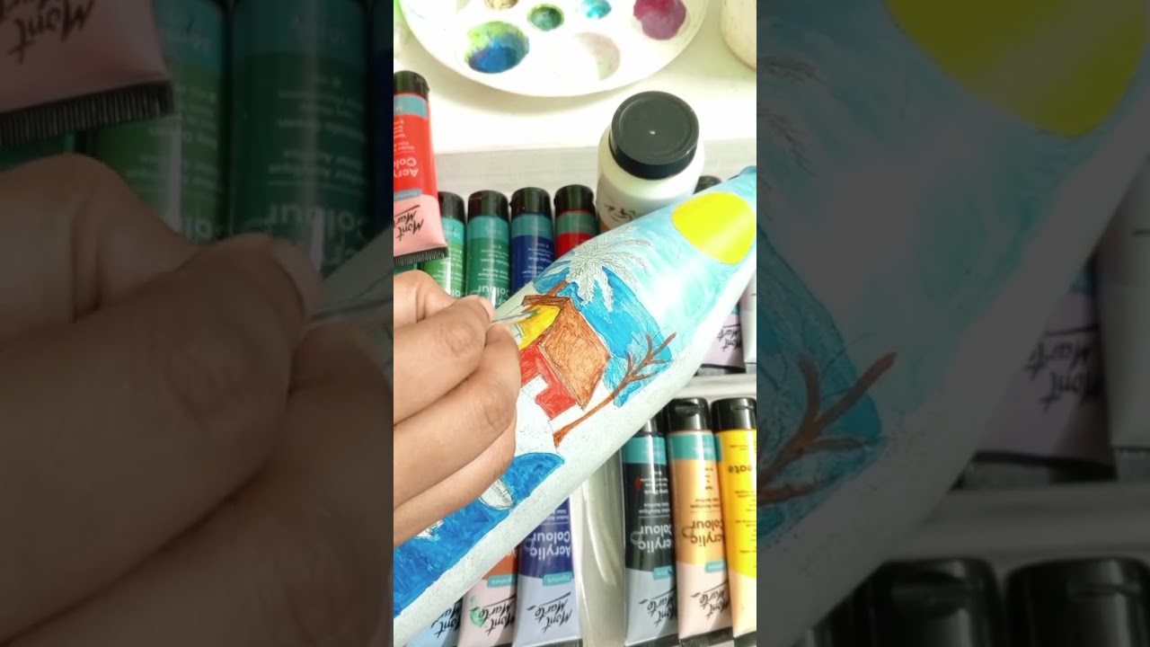 How to make craft with glass bottle/bottle art/bottle decoration.