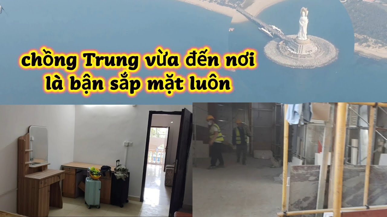 Chồng Trung vừa đến nơi liền đến nhận việc ngay