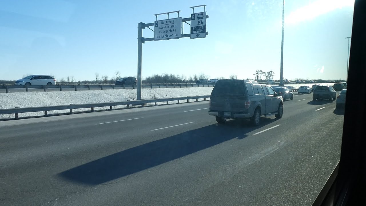 OC Transpo Orion VII Next Generation Hybrid - Hwy 417 West to Kanata - Interior Ride (3 clips)