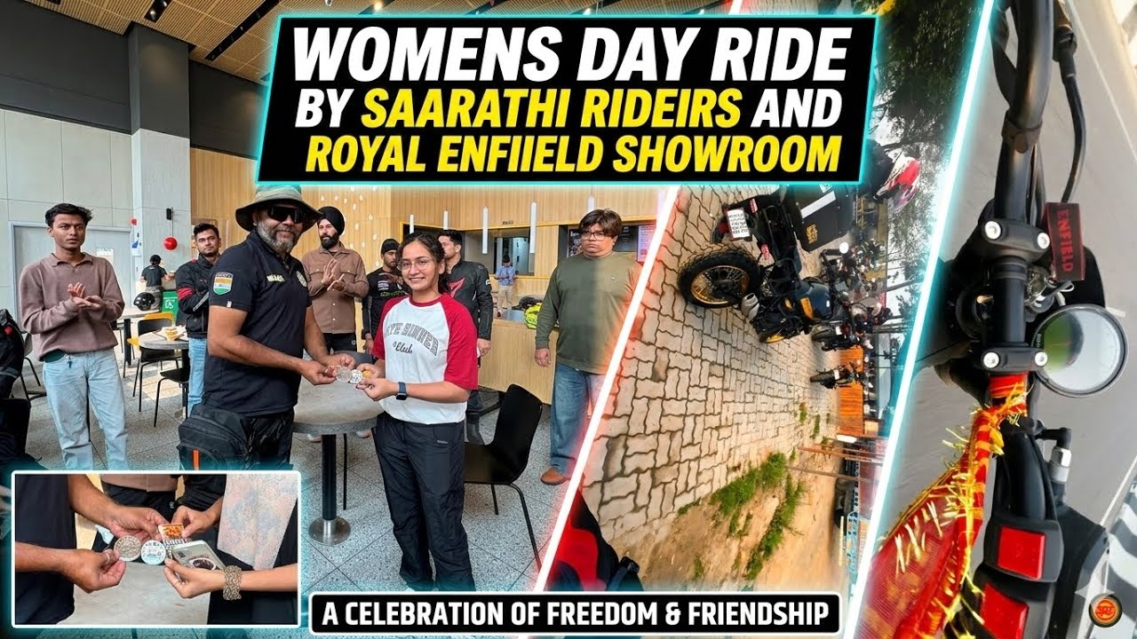 #Vlog77 || WOMENS DAY RIDE || SAARATHI RIDERS || PR ROYAL ENFIELD SHOWROOM ||