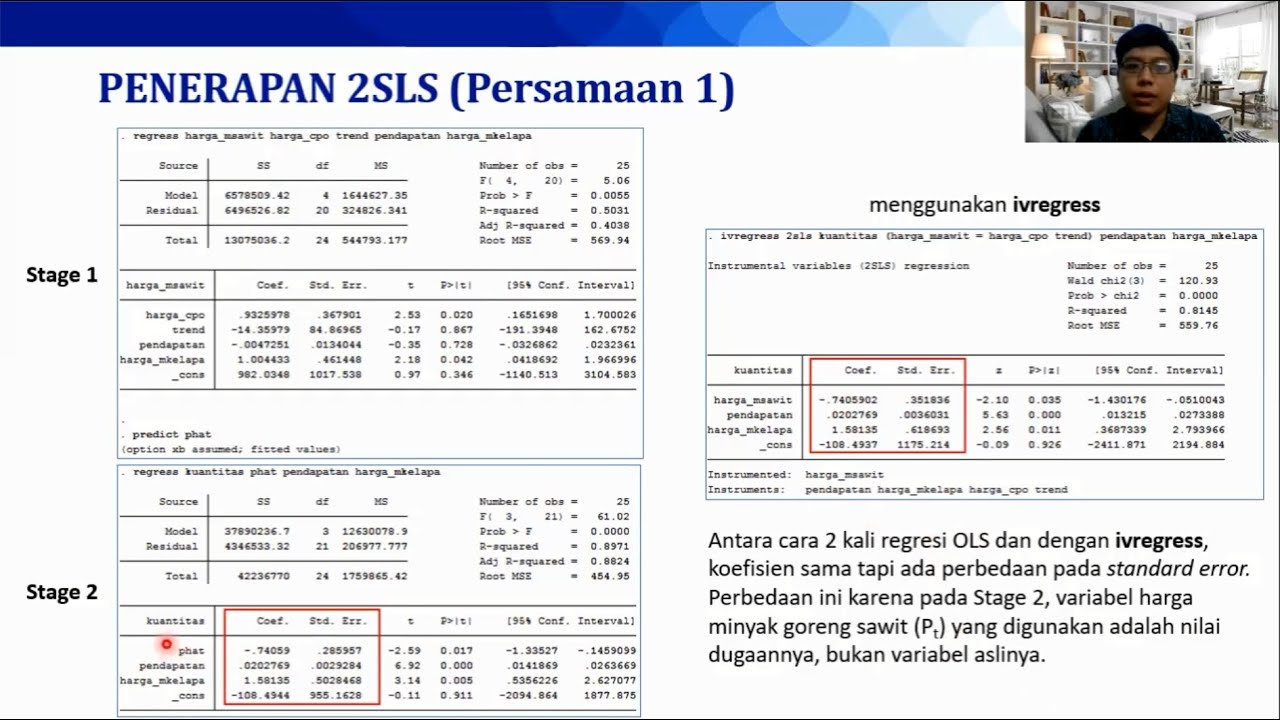 Praktikum Ekonometrika I P14 - Persamaan Simultan (lanjutan)