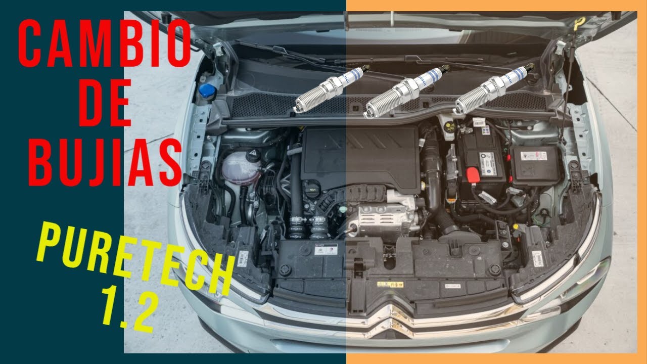 Cambio de buj&iacute;as motor puretech 1.2 grupo PSA Citro&euml;n Peugeot. Paso a paso