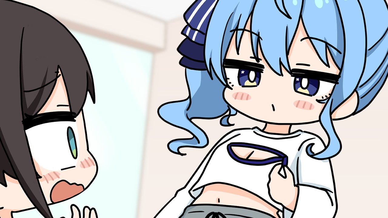 【手描き】すいちゃんのエッなチャック【大空スバル/星街すいせい/アキ・ローゼンタール/ホロライブ/切り抜き漫画】