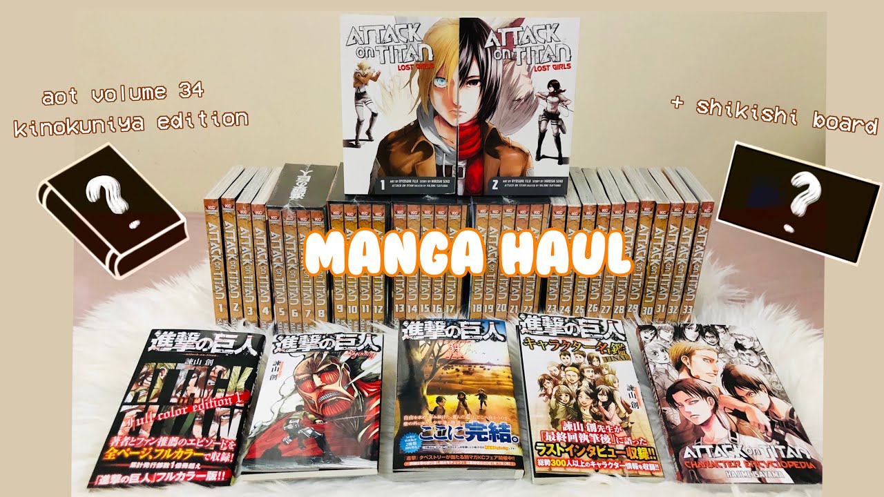 Manga Unboxing📚✨| Attack on Titan Haul | Kinokuniya Edition Vol. 34 + Shikishi Board