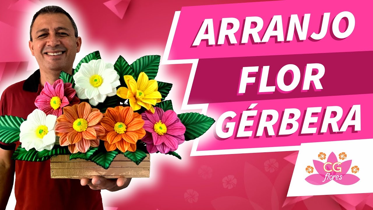 ARRANJO COM GÉRBERAS COLORIDAS | PASSO A PASSO