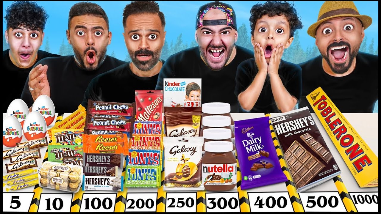 أكلنا اكبر شوكلاتات 🍫العالم🌍 (( قد ماتآكل قد ماتكسب 💵 ))لايفوتكم شنبات طارت ✂️