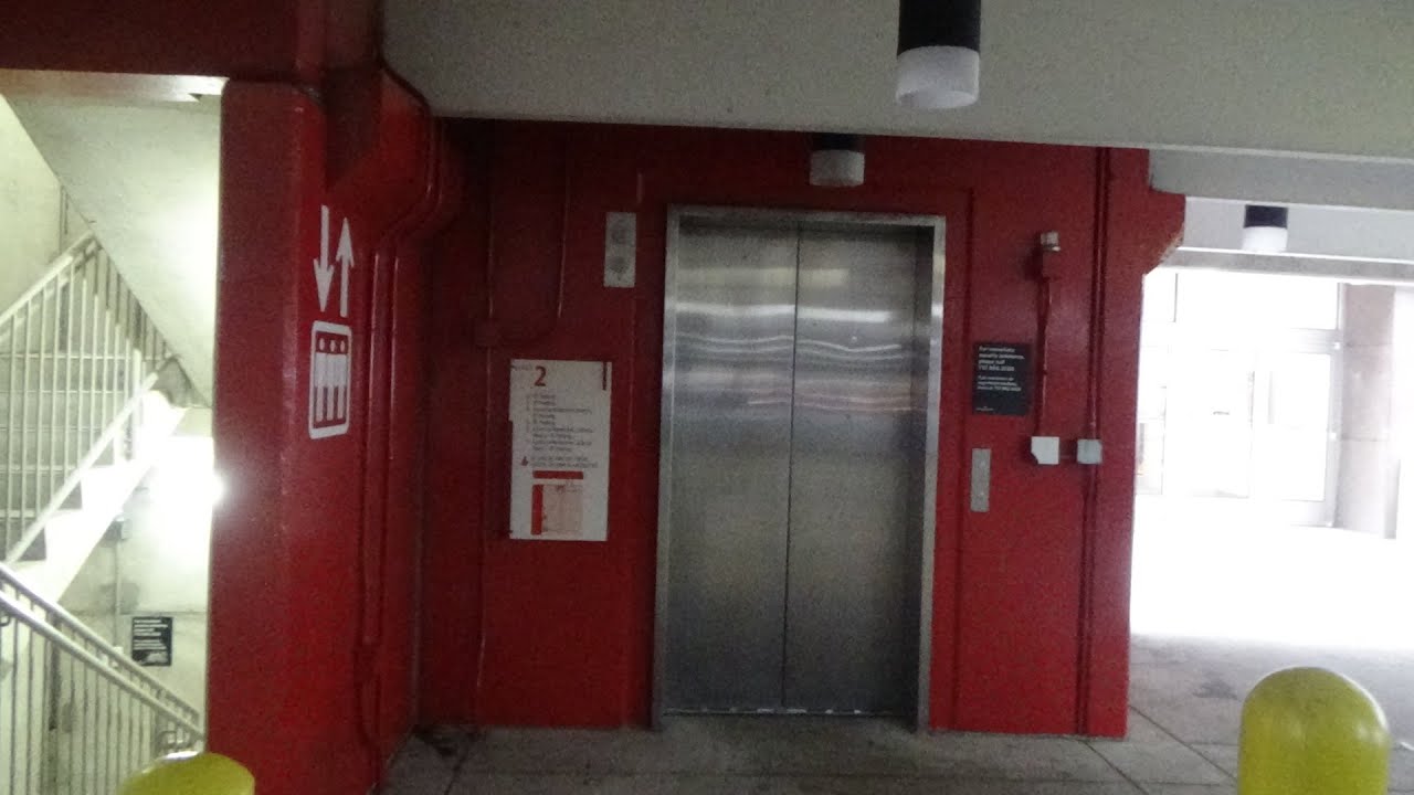 Weird Schindler Traction Elevator at the Red Garage- Galleria Mall Houston TX