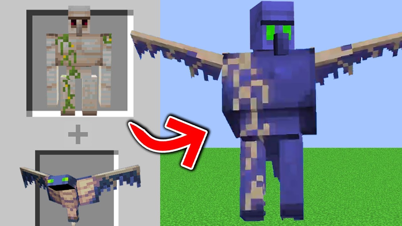 COMBINEI os MOBS no minecraft e ACONTECEU ISSO!