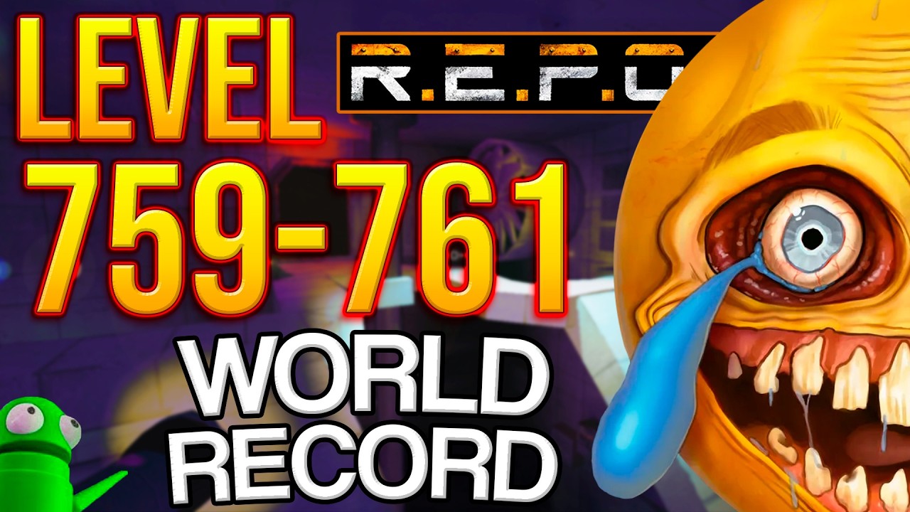 R.E.P.O. Solo World Record Level 759-761 | RUSHING ALL THE MONSTERS!💀