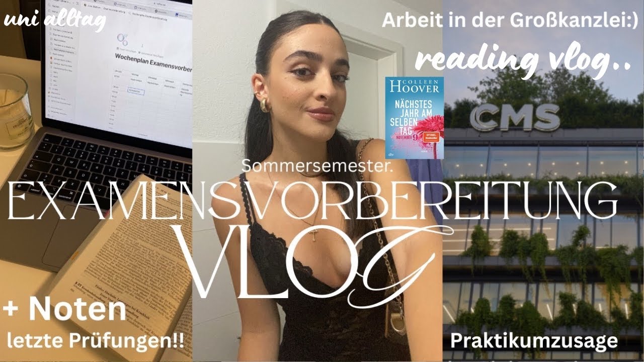 Uni Rep, Examensklausur, Schwerpunkt beendet, Großkanzlei + READING VLOG // Jura Uni Alltag