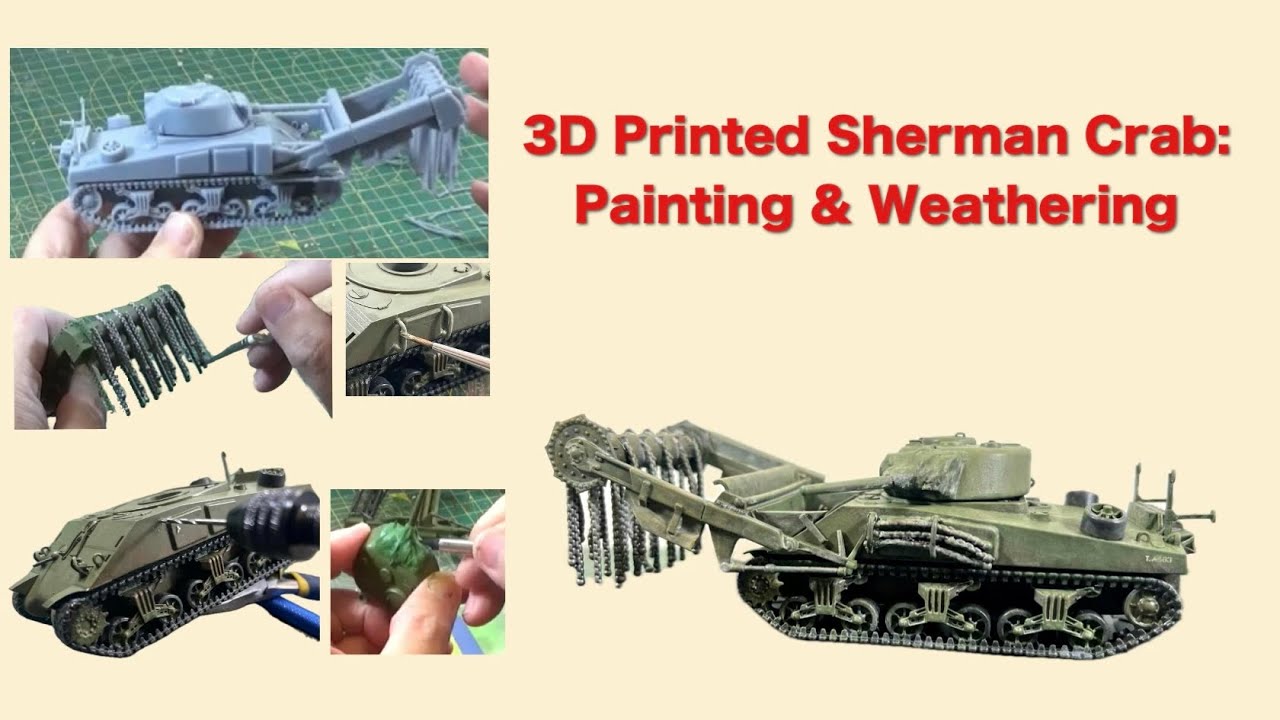 3D-печатная модель краба Шермана: покраска и эффект старения