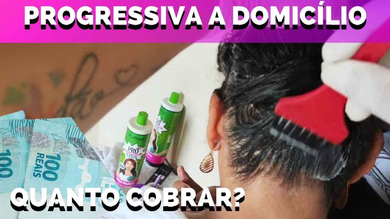 QUANTO COBRAR A DOMICÍLIO, NUM RETOQUE DE PROGRESSIVA EM CABELO MÉDIA E FINO?