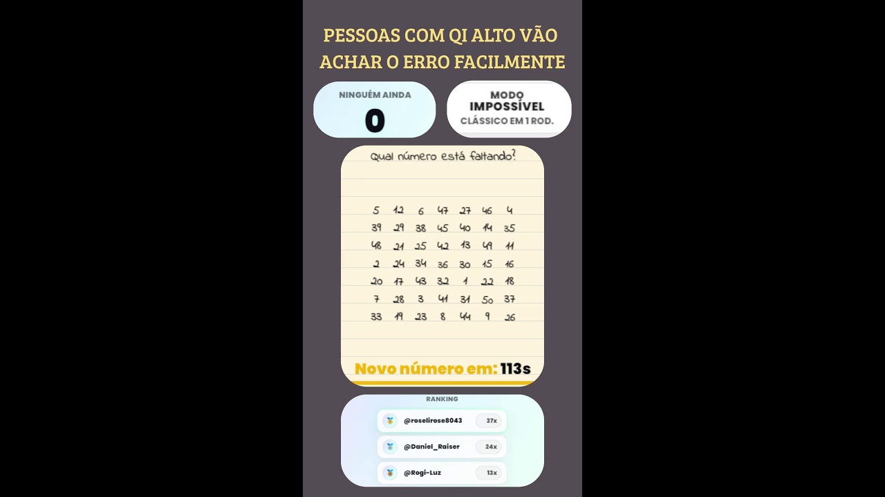 LIVE: TESTE DE QI, você consegue resolver ?