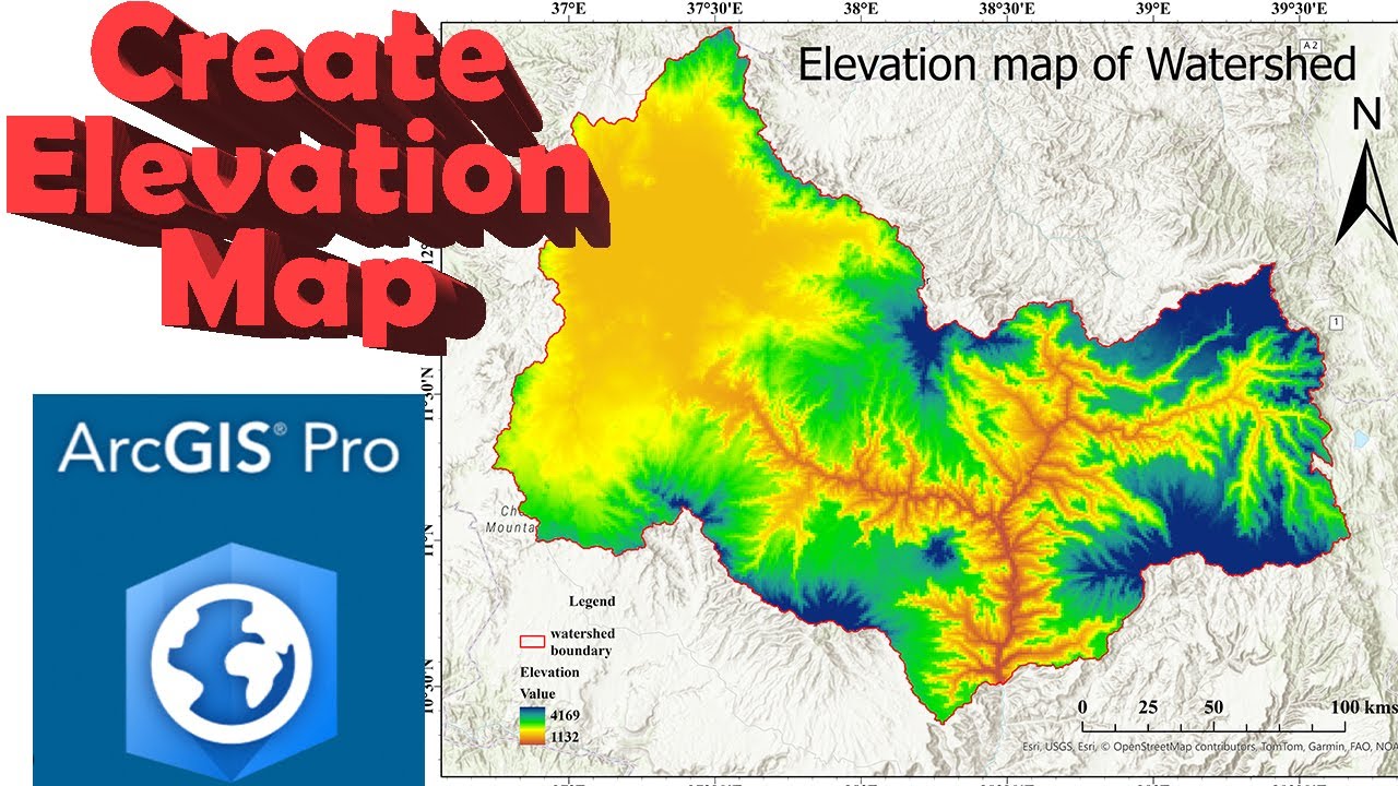 Create Elevation map of your study area | ArcGIS pro