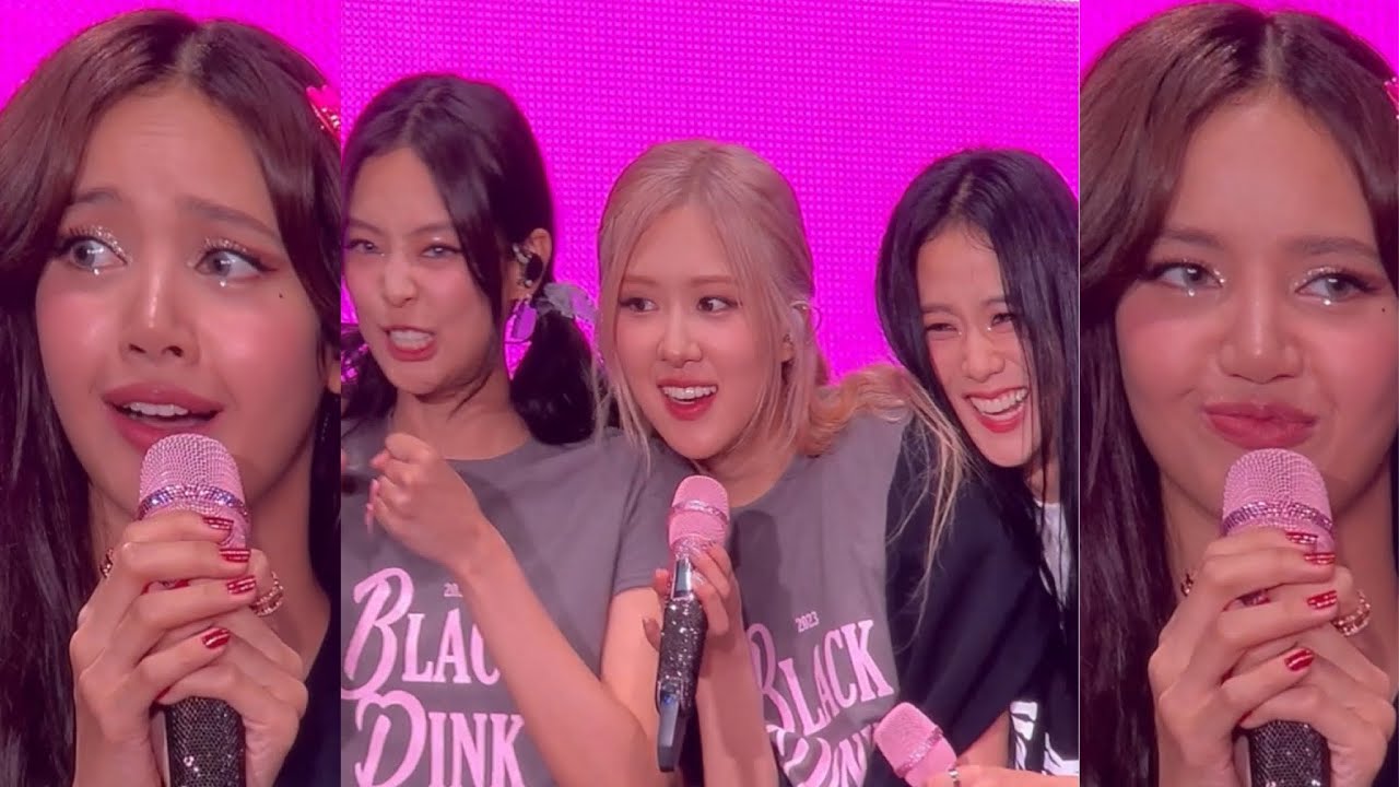 230826 Lisa almost cries! Ending Ment Blackpink Born Pink Encore LA Fancam Live Concert Dodgers