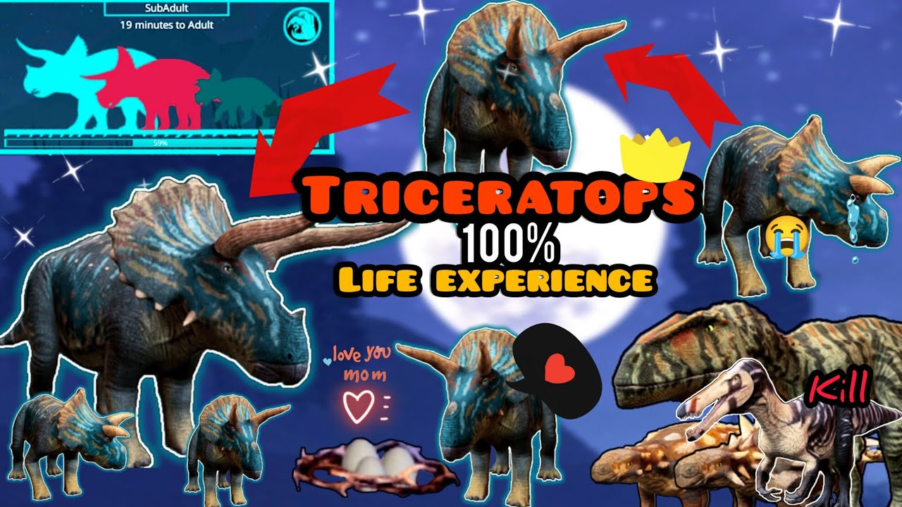 TRICERATOPS 🌟 | LIFE EXPERIENCE BEST VIDEO | THE CURSED ISLE 😍 #game #dinosaur #music 