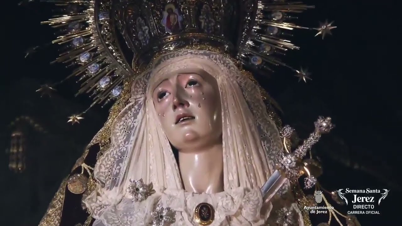 Virgen del Mayor Dolor por Carrera Oficial Jueves Santo 2023 Jerez
