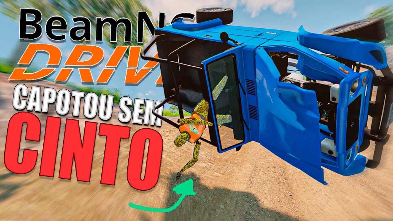 Capotou sem Cinto de segurança no Beamng Drive