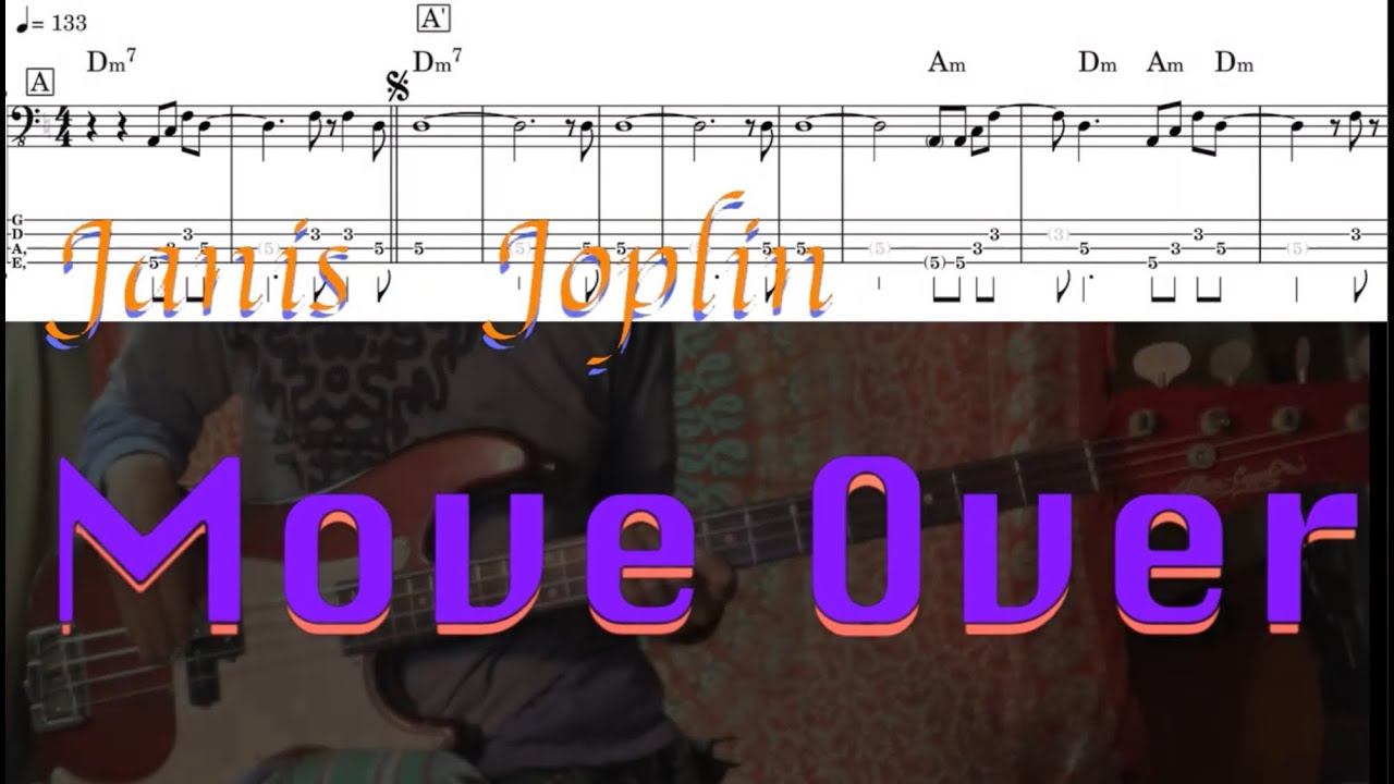 【Bass Cover TAB】「Move Over」／Janis Joplin(with TAB) 「ムーブ・オーバー」／ジャニス・ジョップリン　タブ譜付　Play along 　ベースカバー