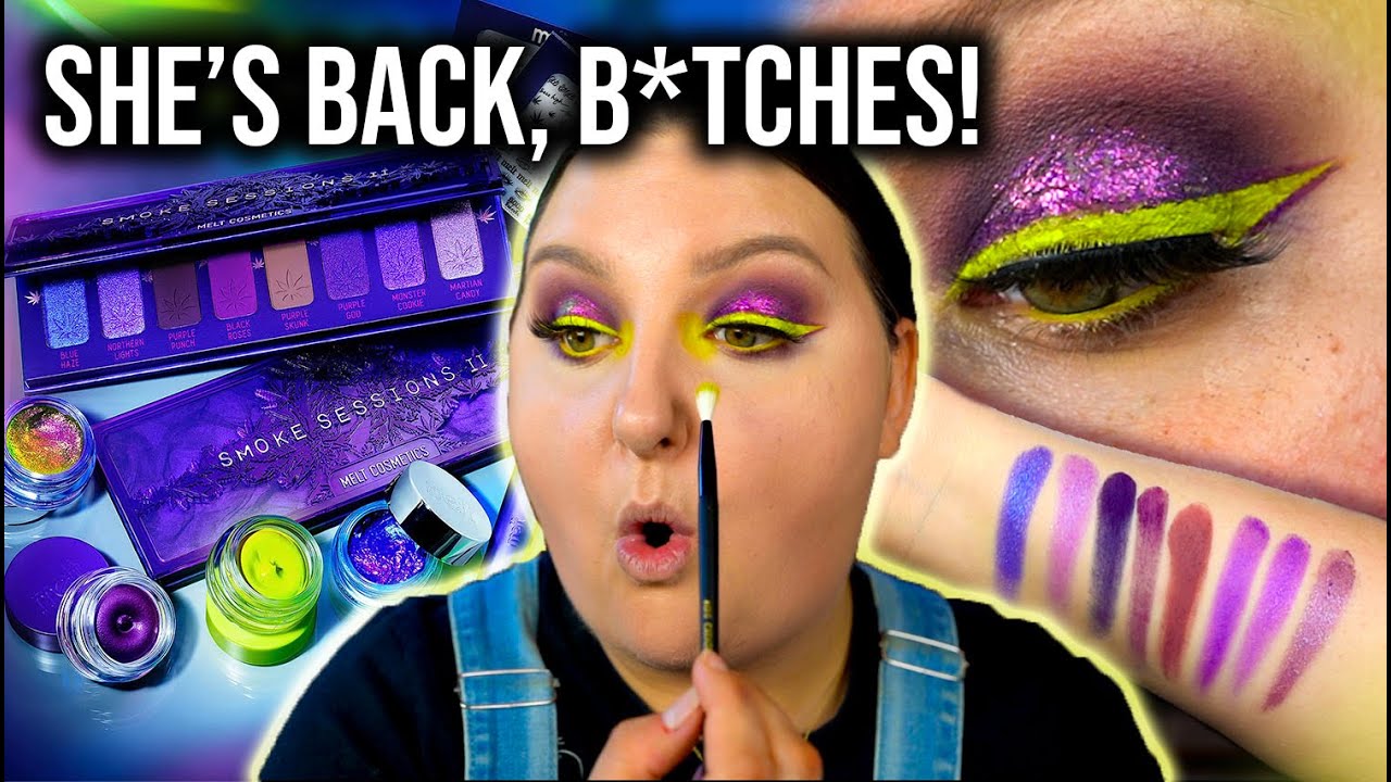 BEAUTY YOUTUBE IS BACK! HIT OR SH*T..? MELT SMOKE SESSIONS II - HONEST REVIEW, SWATCHES, TUTORIAL